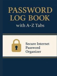 Password Log Book with A–Z Tabs